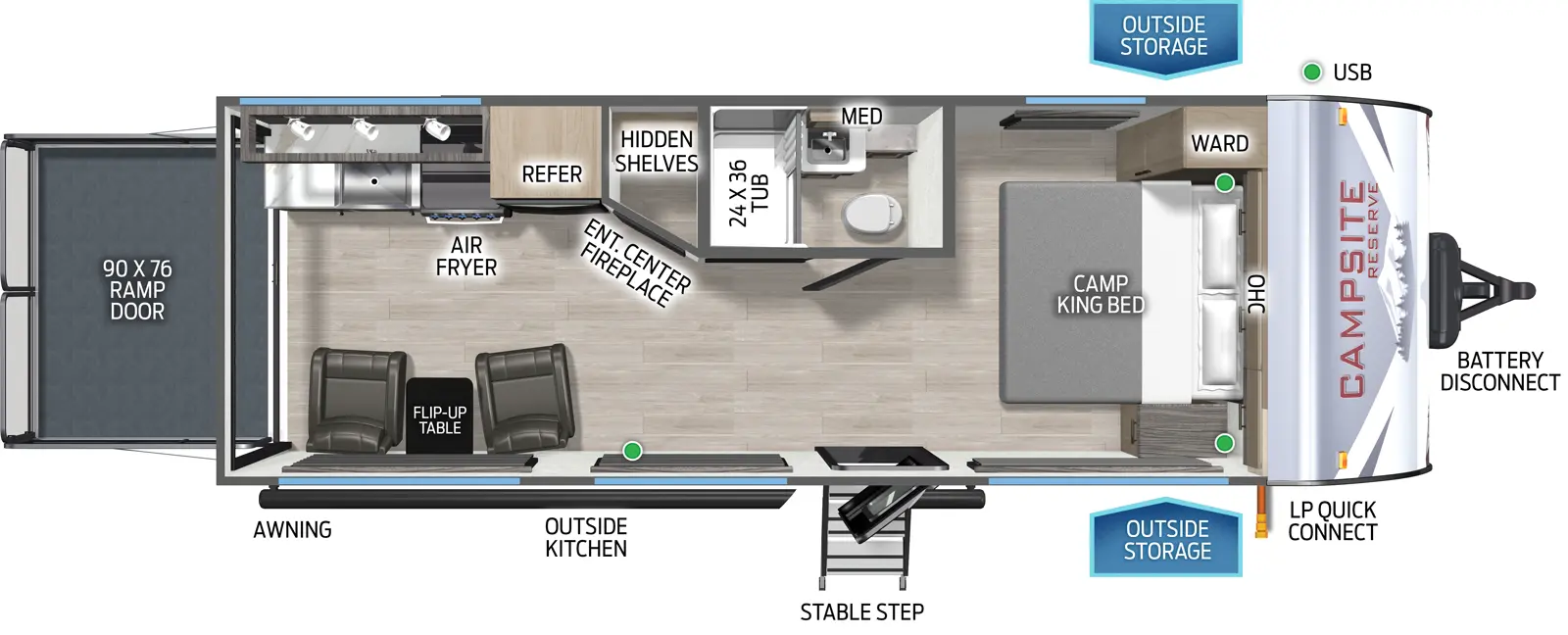Campsite Reserve 19KR Floorplan